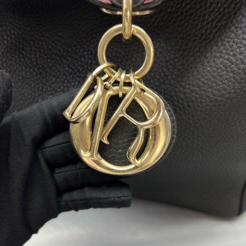 Dior Large Diorissimo Tote Grained Calfskin Black