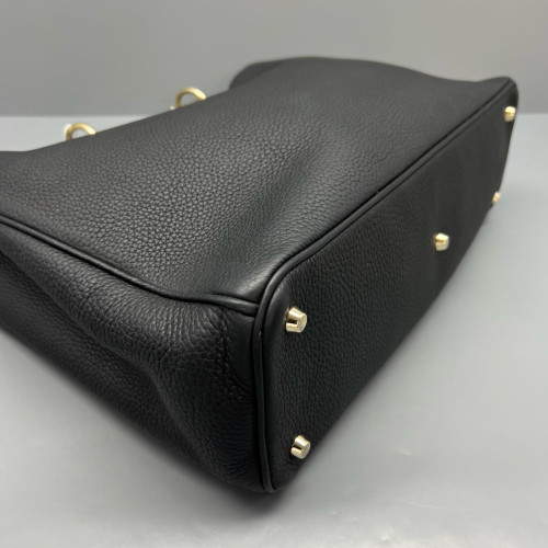 Dior Large Diorissimo Tote Grained Calfskin Black
