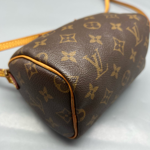 Louis Vuitton Nano Speedy Bandouliere Monogram Brown