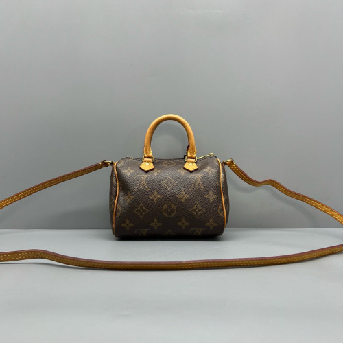 Louis Vuitton Nano Speedy Bandouliere Monogram Brown