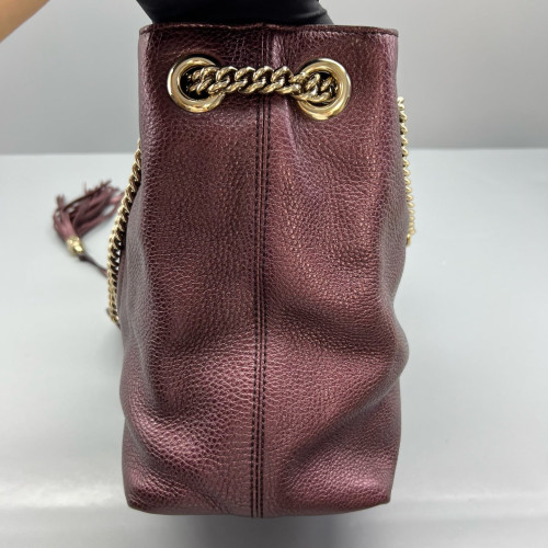 Gucci Medium Soho Shoulder Bag Calfskin Purple