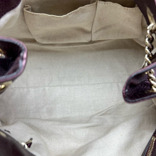 Gucci Medium Soho Shoulder Bag Calfskin Purple