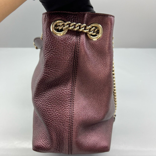 Gucci Medium Soho Shoulder Bag Calfskin Purple