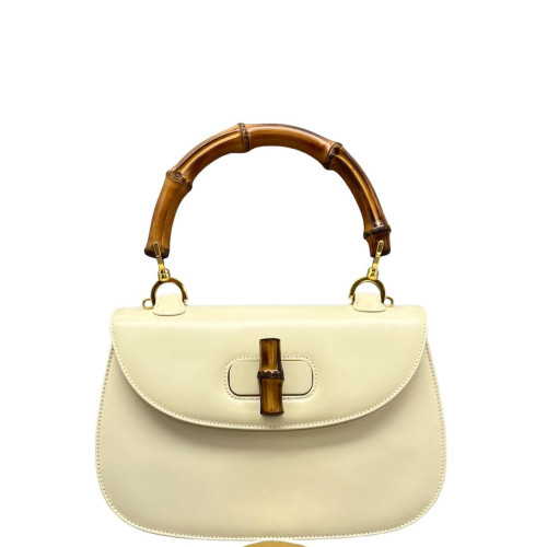 Gucci Bamboo 1947 Medium Calfskin White
