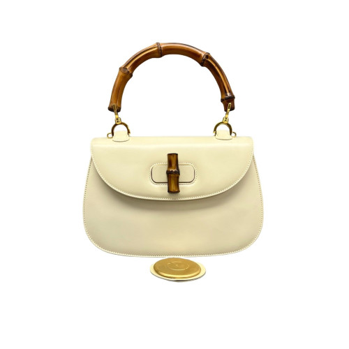 Gucci Bamboo 1947 Medium Calfskin White