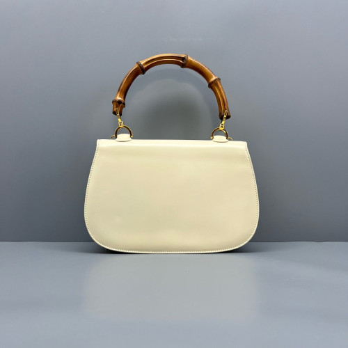 Gucci Bamboo 1947 Medium Calfskin White