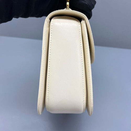 Gucci Bamboo 1947 Medium Calfskin White