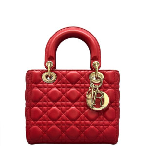 Dior Lady Dior Lambskin Red
