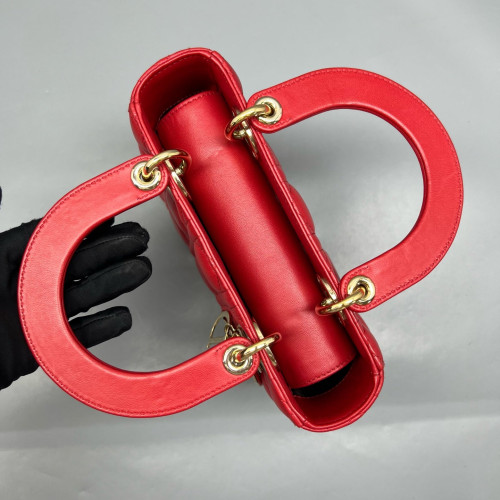 Dior Lady Dior Lambskin Red