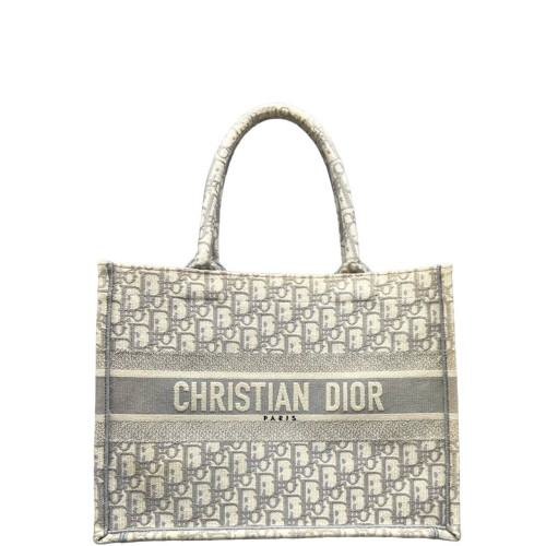 Dior Medium Book Tote Oblique Light Grey Beige