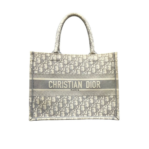 Dior Medium Book Tote Oblique Light Grey Beige