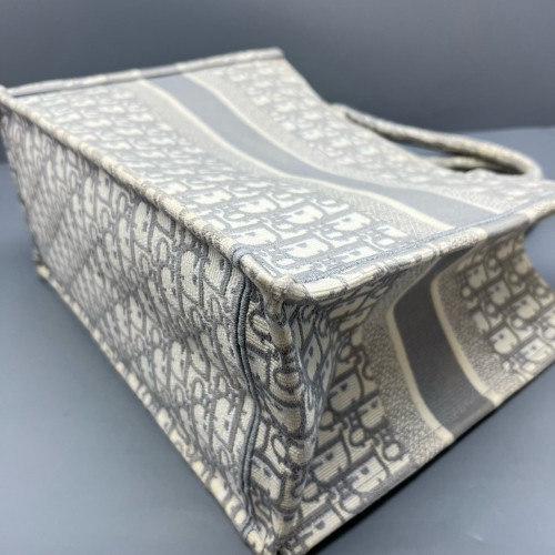 Dior Medium Book Tote Oblique Light Grey Beige