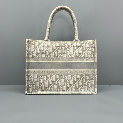 Dior Medium Book Tote Oblique Light Grey Beige