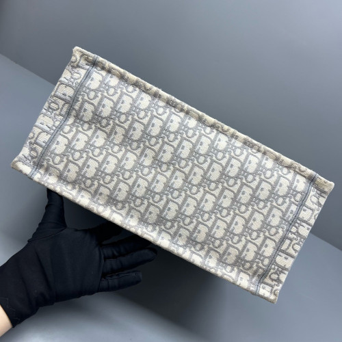 Dior Medium Book Tote Oblique Light Grey Beige