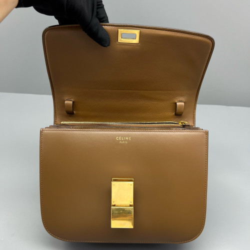 Celine Medium Classic Box Smooth Calfskin Brown