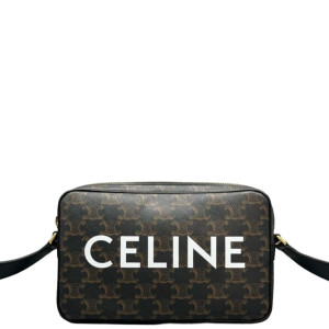 Celine Camera Case Triomphe Brown Black