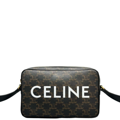 Celine Camera Case Triomphe Brown Black