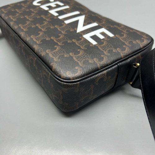 Celine Camera Case Triomphe Brown Black
