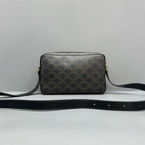 Celine Camera Case Triomphe Brown Black