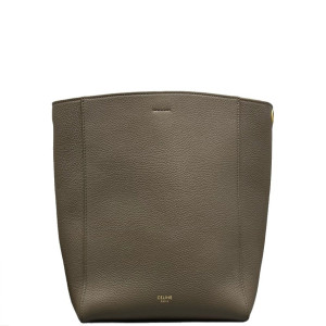 Celine Sangle Small Bucket Bag Calfskin Grey