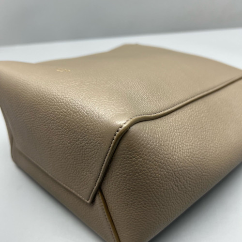 Celine Sangle Small Bucket Bag Calfskin Grey