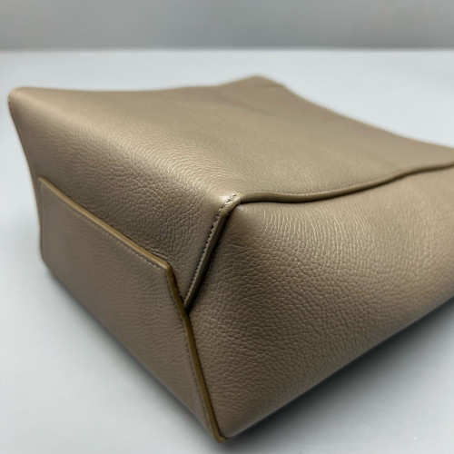 Celine Sangle Small Bucket Bag Calfskin Grey