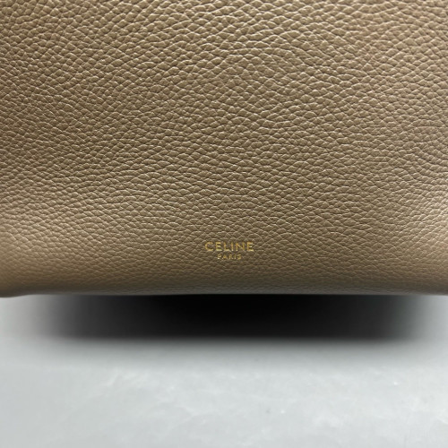 Celine Sangle Small Bucket Bag Calfskin Grey