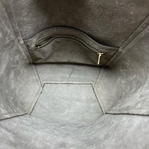 Celine Sangle Small Bucket Bag Calfskin Grey