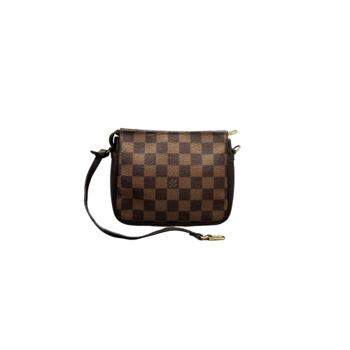 Louis Vuitton Trousse Make Up Bag Pochette Damier Ebene Brown Louis Vuitton Trousse Make Up Bag Pochette Damier Ebene Brown