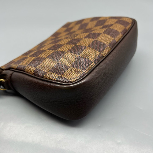 Louis Vuitton Trousse Make Up Bag Pochette Damier Ebene Brown Louis Vuitton Trousse Make Up Bag Pochette Damier Ebene Brown