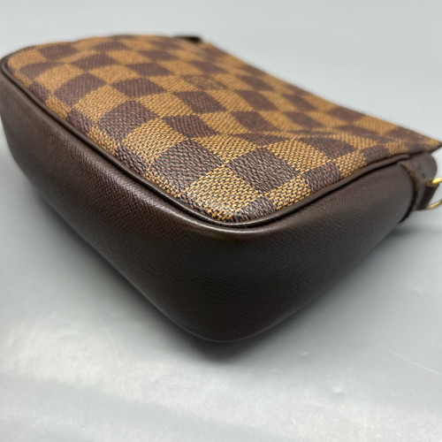 Louis Vuitton Trousse Make Up Bag Pochette Damier Ebene Brown Louis Vuitton Trousse Make Up Bag Pochette Damier Ebene Brown