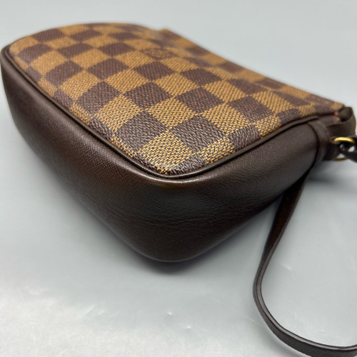 Louis Vuitton Trousse Make Up Bag Pochette Damier Ebene Brown Louis Vuitton Trousse Make Up Bag Pochette Damier Ebene Brown