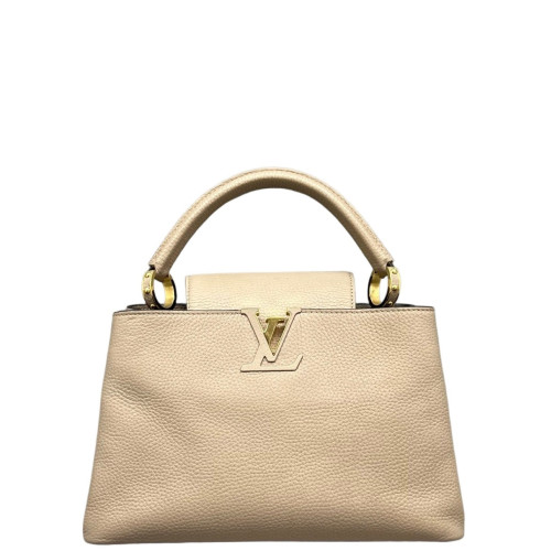 Louis Vuitton Capucines PM Calfskin Natural Tan