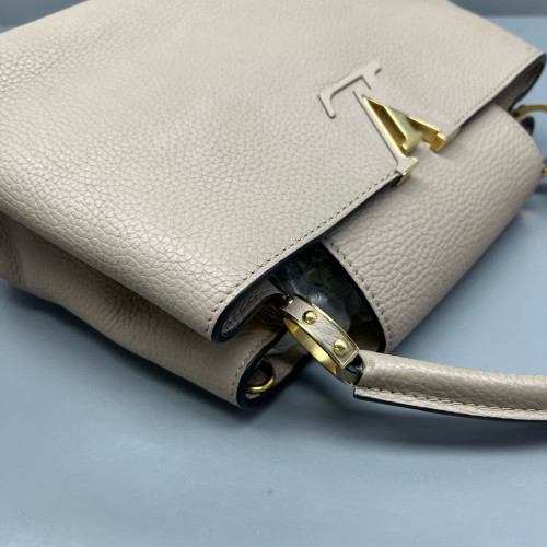 Louis Vuitton Capucines PM Calfskin Natural Tan