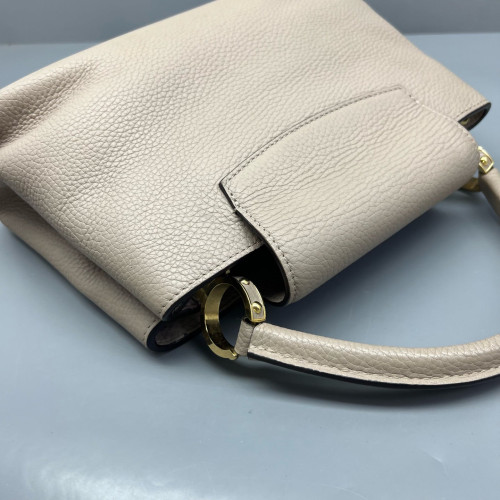 Louis Vuitton Capucines PM Calfskin Natural Tan