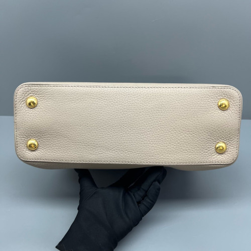 Louis Vuitton Capucines PM Calfskin Natural Tan