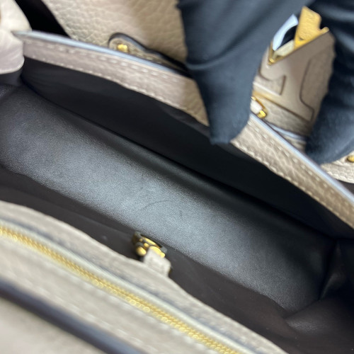 Louis Vuitton Capucines PM Calfskin Natural Tan