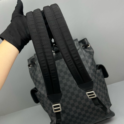 Louis Vuitton Christopher Backpack Damier Graphite Black
