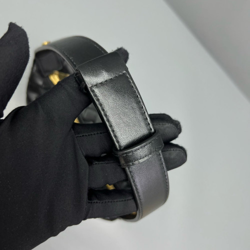 Bottega Veneta Mini Wallace Calfskin Intrecciato Black Bottega Veneta Mini Wallace Calfskin Intrecciato Black