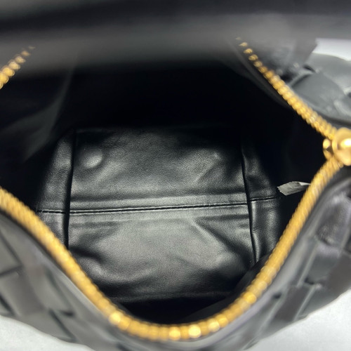 Bottega Veneta Mini Wallace Calfskin Intrecciato Black Bottega Veneta Mini Wallace Calfskin Intrecciato Black