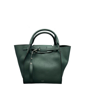Celine Small Big Bag Grained Calfskin Dark Green