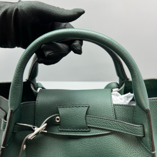 Celine Small Big Bag Grained Calfskin Dark Green