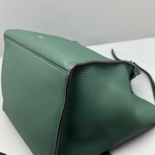 Celine Small Big Bag Grained Calfskin Dark Green