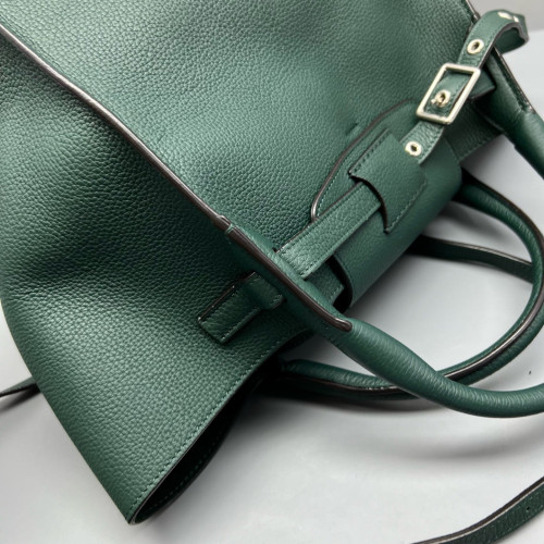 Celine Small Big Bag Grained Calfskin Dark Green