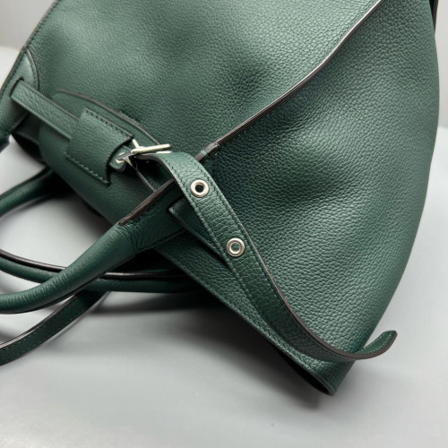 Celine Small Big Bag Grained Calfskin Dark Green