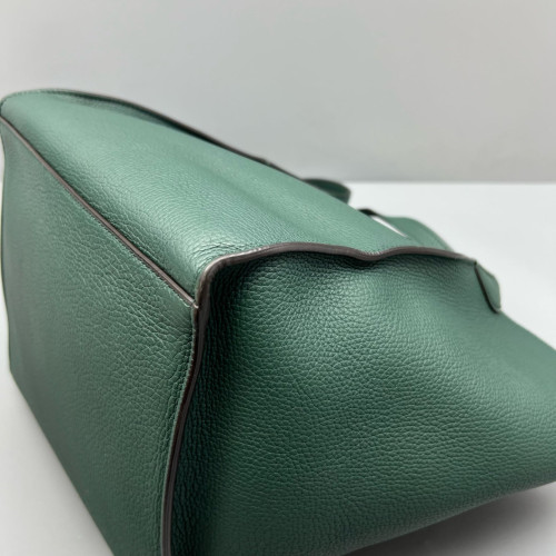 Celine Small Big Bag Grained Calfskin Dark Green