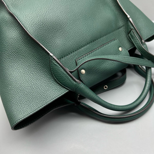 Celine Small Big Bag Grained Calfskin Dark Green