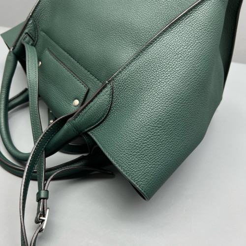 Celine Small Big Bag Grained Calfskin Dark Green