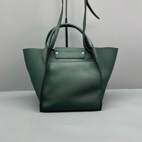 Celine Small Big Bag Grained Calfskin Dark Green