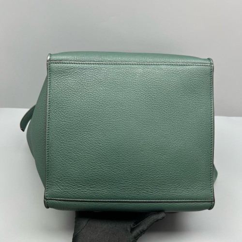 Celine Small Big Bag Grained Calfskin Dark Green